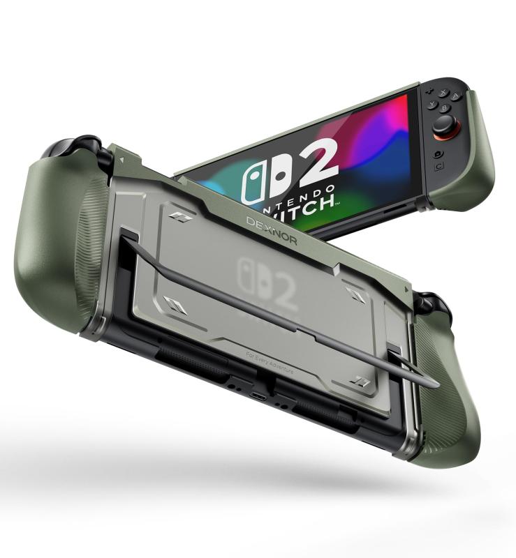 Dexnor Nintendo Switch 2用ケース 2025、超軽量耐衝撃ドッキングカバー