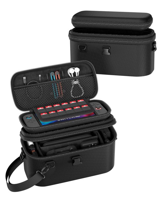 Rakuten - ProCase Switch2 ケース 2025年モデル専用 トラベルケース ハード 大容量　持ち運び便利 耐衝撃 防塵　ポーチ