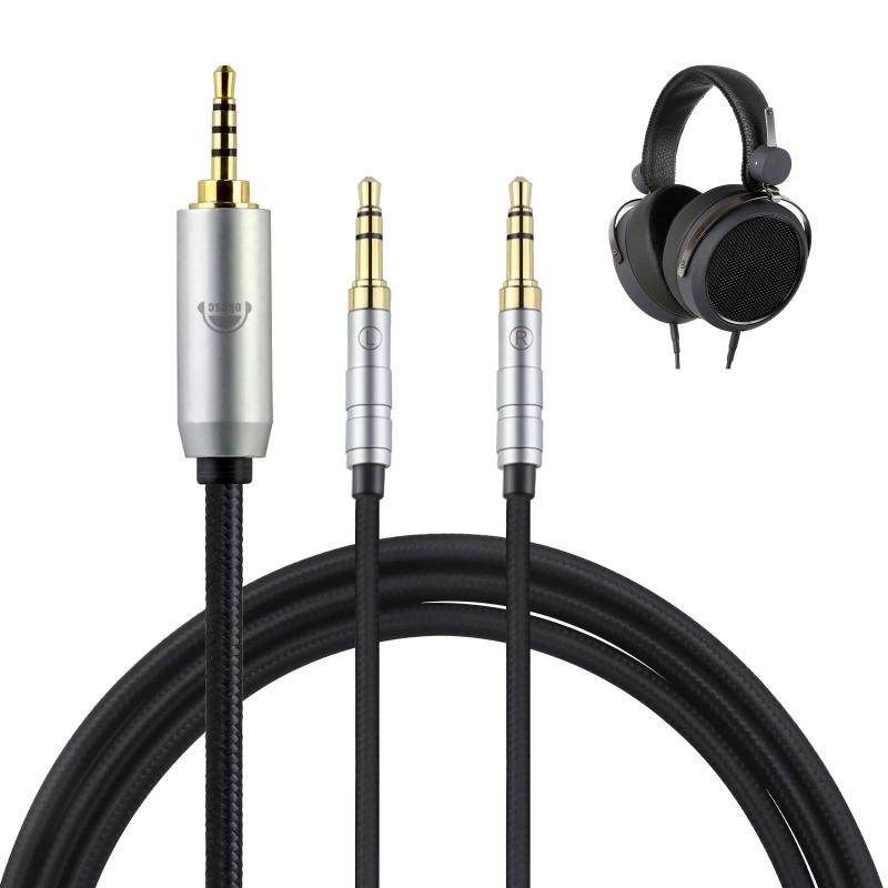 okcsc TC3.5 ヘッドホンケーブル リケーブル イヤホン・ヘッドホン用 SONY用 Hifiman用 HE4XX・HE-350・HE1000に適合 OFC 4芯 長さ2.0m 2.5mmバランス(4極)⇔3.5mmプラグ(3極)x2