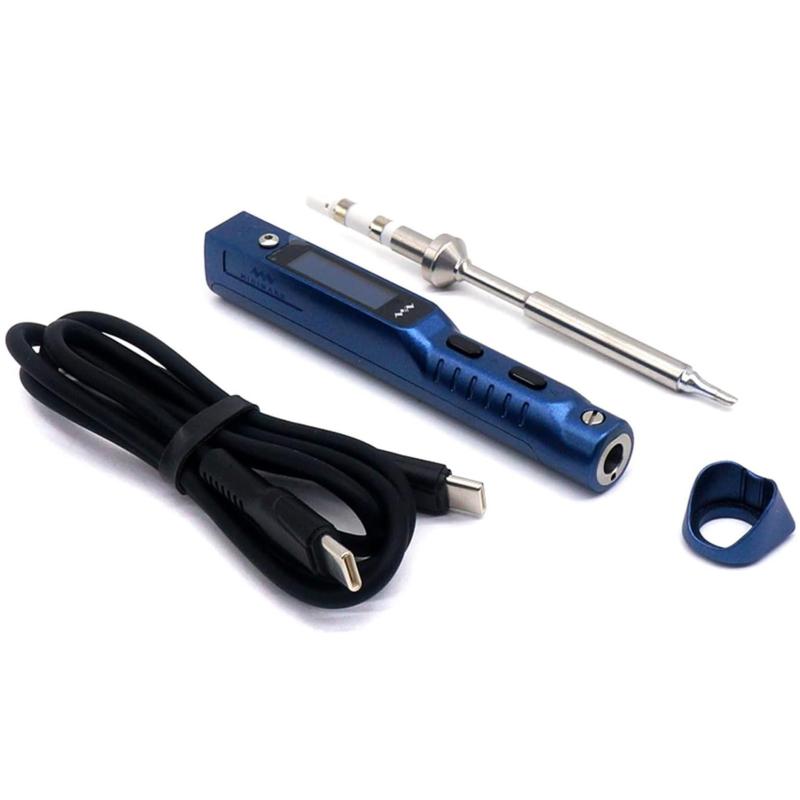 TOOLSAVING はんだごて 温度制御ハンダゴテ 昇級版 50-400℃まで温度調節可能 TS101 PD 90W DC 65W電子作業 家電修理 電気DIY用 携帯便利 ブルー