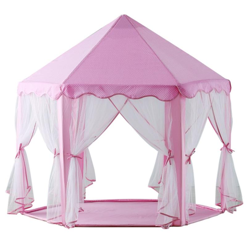 【selling-Home】子供用テント キッズテント プリンセスの城型 折り畳み式 プレイハウス 秘密基地 お誕生日・クリスマスプレゼントおままごと