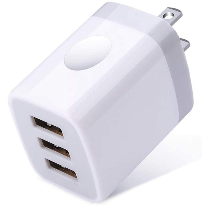 USB 充電器 3ポート ACアダプター コンセント 15W iPhone 16 15充電器 スマホ 携帯 急速充電 コンパクト 充電アダプター 海外対応 PSE認証済み iPhone 16/15/14/13/12/11/ Xシリーズ、iPad、iPod