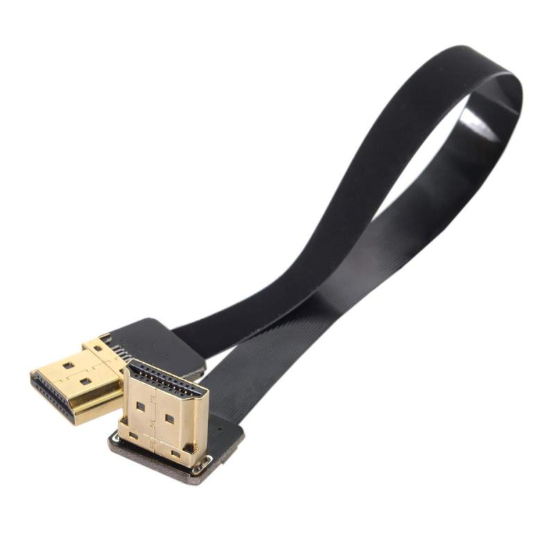 cablecc CYFPV HDMI オスからアップアングル90D HDMIオス HDTV FPC フラットケーブル FPV HDTV マルチコプター 空撮用