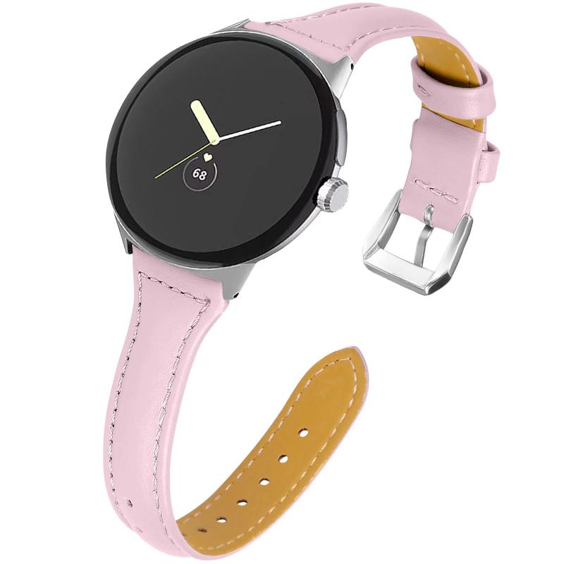 [Miimall] Genuine Leather Band for Google Pixel Watch - Leather Band for Google Pixel Watch - Genuine Leather Strap with Clasp - High-Quality Leather - Comfortable - Easy Installation - Replacement Band for Google Pixel Watch (Black)