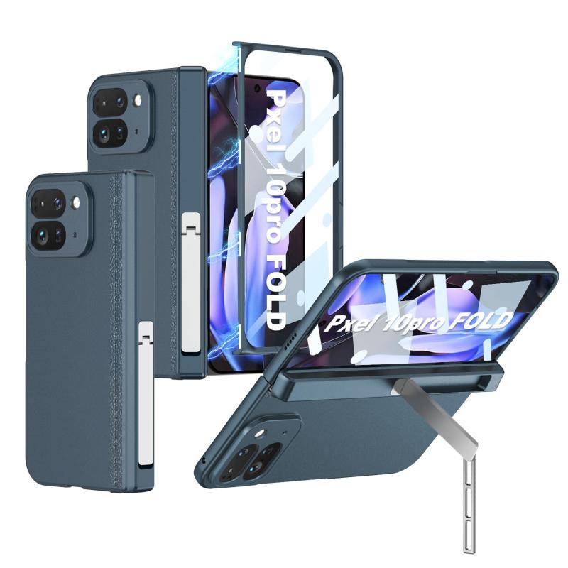 Google Pixel 10 Pro Fold 用 ケース ガラスフィルム一体型 ヒンジ保護 ピクセル 10 プロフォールド カバー スタンド付き Uovon ピクセル 9profold スマホケース 全面保護 カメラレンズ保護 純正 人気 薄