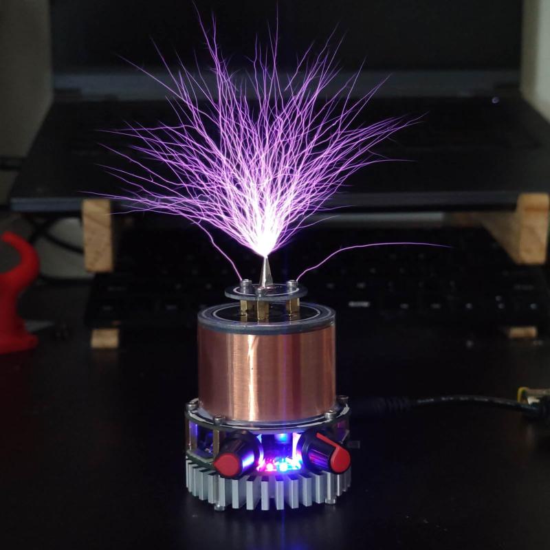 テスラコイル　ハンディタイプ　プラズマ放電　　プラズマ放電強弱　パルス変更 楽天市場】プラズマスピーカー アークスピーカー 音楽テスラコイル