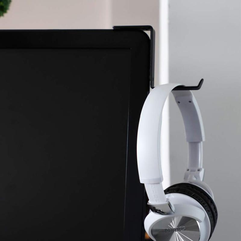 アスターショップのブルートゥース ヘッドホン スタンド 金属 フック テーブルの上 ヘッドホン収納 PC イヤホーン 最適｜アングル2