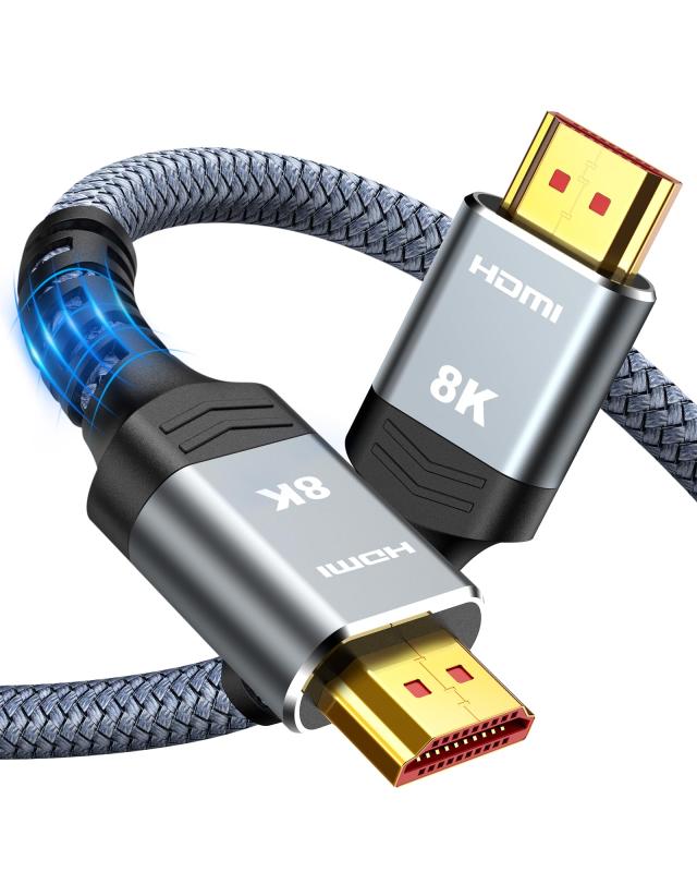 Snowkids 8K HDMI ケーブル 1M  HDMI 2.1 規格 8K@60Hz 4K@120Hz/144Hz HDMI ケーブル2.1 超高速 UHD 48Gbps eARC DynamicHDR 3Dイーサネット hd