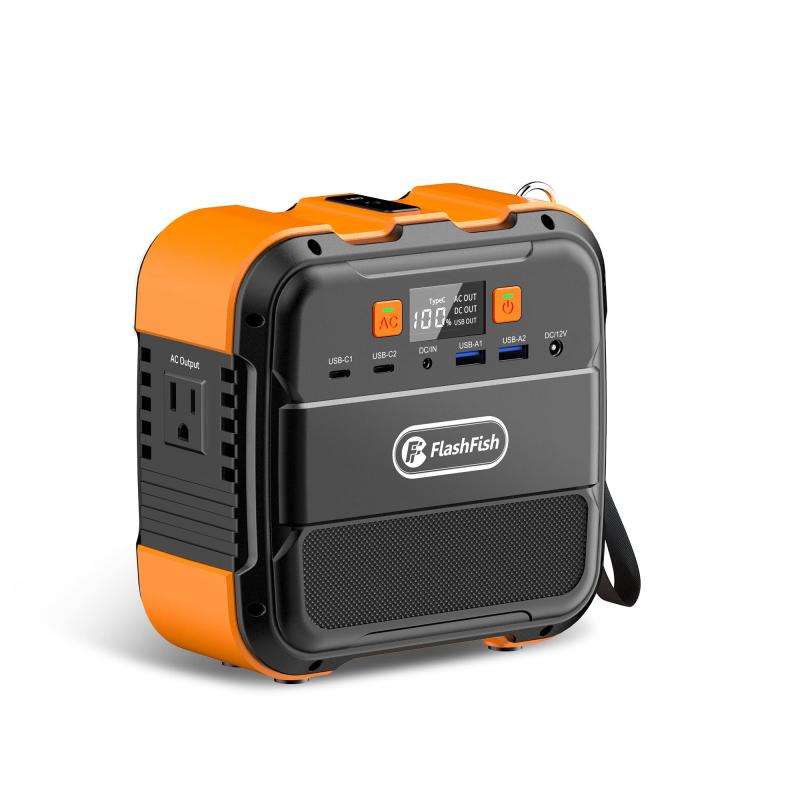 FlashFish ポータブル電源 98Wh/120W 小型 軽量 ぽーたぶる電源 ソーラーパネル 太陽光発電 折りたたみ式 薄型 コンパクト ソーラー発電 家庭用蓄電池 ポータブルバッテリー キャンプ 車中泊 ア