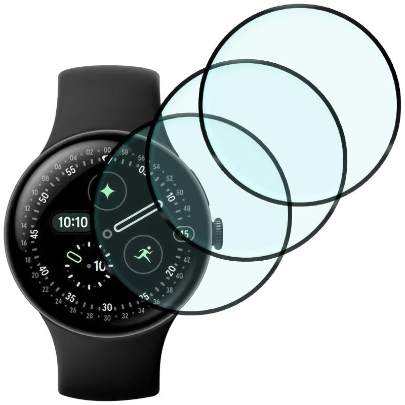 For Google Pixel Watch 4 フィルム PMMA素材 柔らかい 指紋低減 高透過率 高感度 簡単貼り付け 気泡防止 HEFENGKU 衝撃吸収 飛散防止 反射低減 45mm液晶保護フィルム