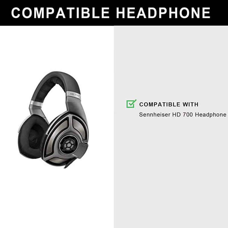 アスターショップの交換用HD700EarパッドイヤーパッドEarmuffカップフォームクッションSennheiser HD700 HD 700ヘッドフォン用ヘッドバンドフープ（ブラックベロアヘッドバンド）｜アングル2