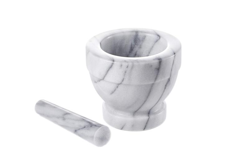 JEmarble大理石杵臼摩砕機/石臼Mortar and Pestle セット 乳鉢 乳棒付 石うす すり鉢 すりこぎ 薬研 キッチン 調味用品