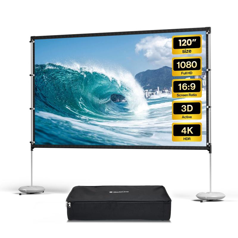 BladeCine プロジェクタースクリーン スタンド付き 100インチ 自立式 屋外/屋内兼...