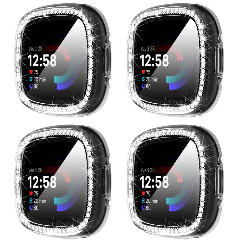 Suoman for Fitbit Sense 2/Versa 4保護ケース（4個）ソフトなTPU素材で摩擦防止のfor Fitbit Sense 2/Versa 4カバー