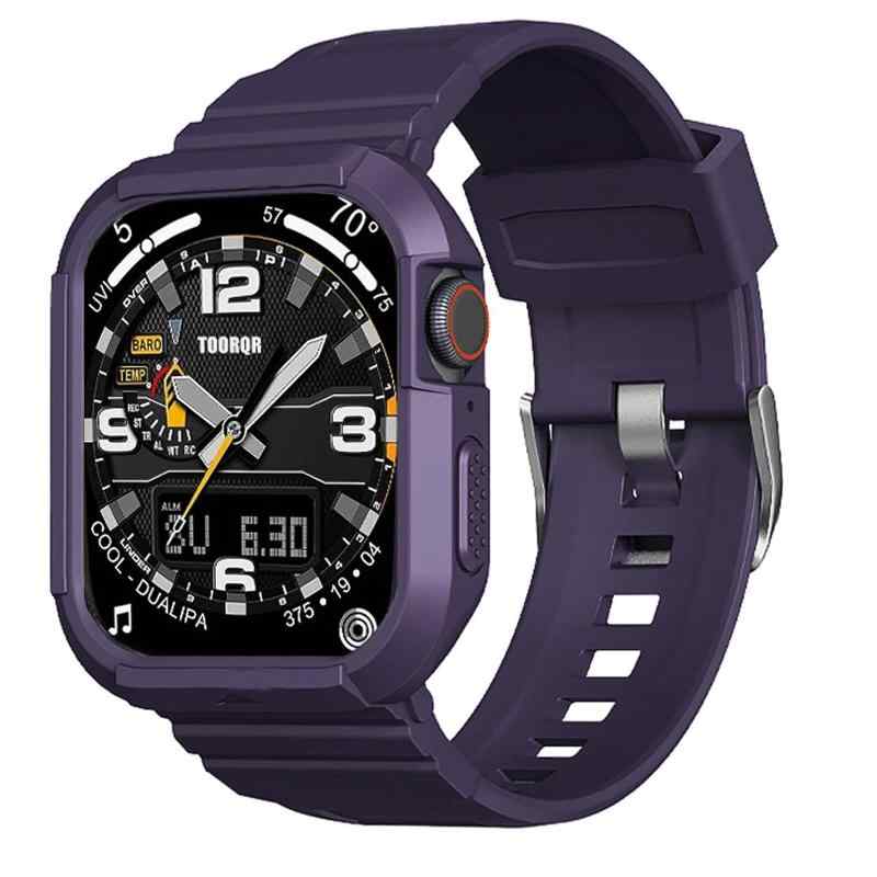 [TOORQR] コンパチブル Apple Watch バンド アップルウォッチ バンド 41mm 40mm 38mm アップルウォッチ ケース カバー PC TPU 二重構造 軍用グレードの保護 落下防止 耐衝撃 耐久性 傷防止 長さ調節 apple