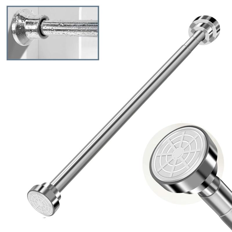 【穴あけ不要】つっぱり棒 超強力 ステンレス 耐荷重40-50KG 突っ張り棒 長さ調節...