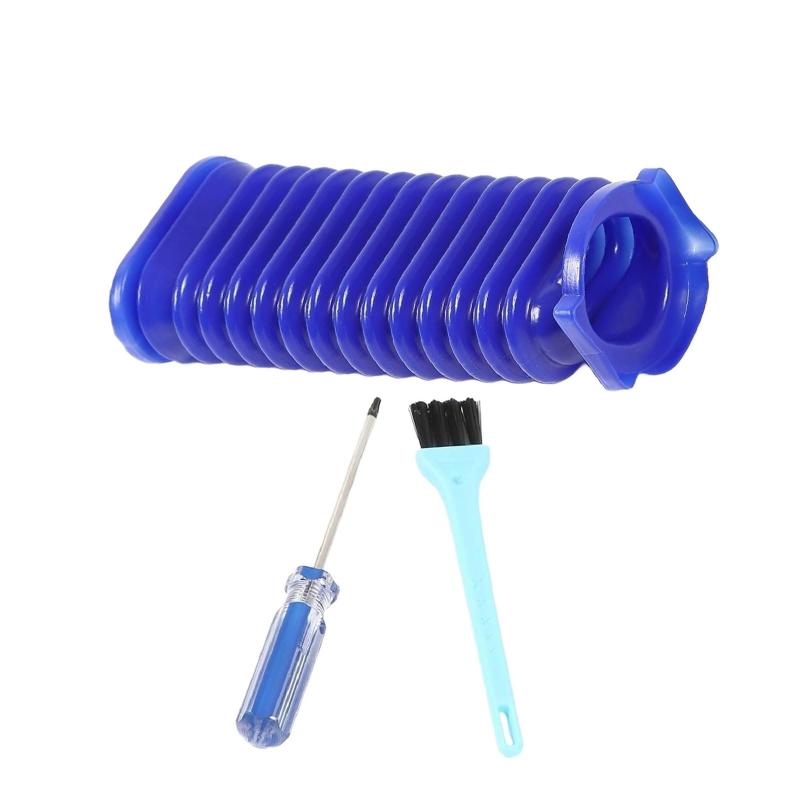 ESJNNK ダイソン掃除機用 交換部品 青いホース蛇腹 DysonV6 V7 V8 V10 V11家庭用掃除機 ダイソン掃除機青いホースの交換 ソフトベルベットローラーサクションヘッド 組立 お手入れ T8ドライバー付