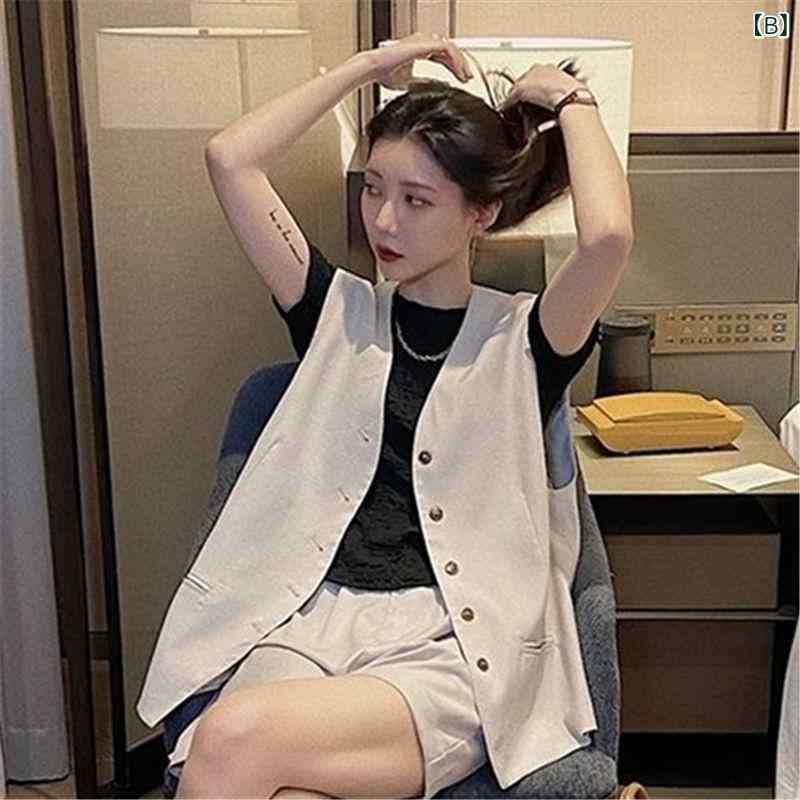 セットアップ レディース 3点セット ベスト ショートパンツ Tシャツ 半袖 ジレ ズ...