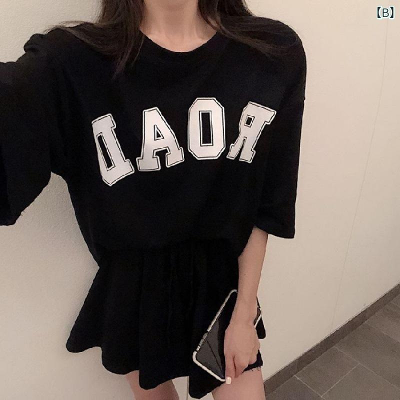 セットアップ レディース サマー ニット スカートパンツ 2点セット 半袖 Tシャツ ...