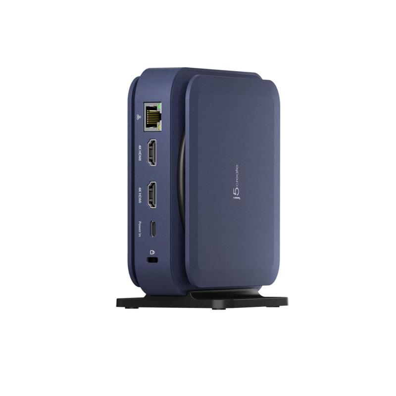 j5create USB Type-C ドック デュアル 4K HDMI対応 140W PD急速充電 ギガビットイーサネット 有線LAN USB A&amp;C 3.2 10Gbps SD 3.0カードリーダー搭載 | Windows・macOS対応 （