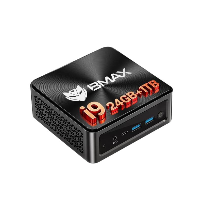 BMAX B9 Power ミニpcミニパソコン 24GB LPDDR5 、1TB NVMe SSD mini pc 4K出力・HDMI2.1/DP1.4a/Type-C全機能 Win11 WIFI