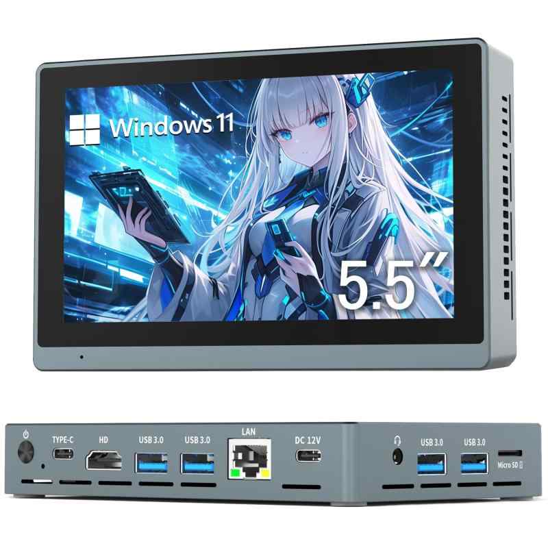 HigolePC ミニPC N5095 Mini PC 16GB RAM 256GB ROM Windows 11 ミニパソコン 1×フル機能Type-C 1×HDポート 1×ギガビット有線LAN 4×USB3.0 高速Wi-Fi 小型PC 省電力 軽量