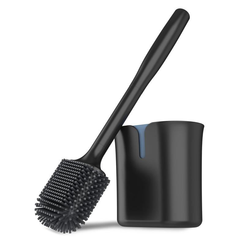 MR.SIGA ソフトトイレブラシ ケース付き トイレ掃除用壁掛けトイレブラシ コンパクト型 ブラック衛生的で効果的な洗浄：耐久性と柔軟性に優れたTPRブラシ毛は便器に傷をつけずに、汚れを簡単に落とします。平らな形状のブラシヘッドは曲がらなく、トイレのフチ裏まで力入れて洗浄できます。省スペース収納：コンパクトな形は、狭いスペースにも設置できます。壁掛けケースがあるので、トイレブラシを隠してスッキリに収納できます。丈夫で持ちやすいハンドル：MR.SIGAトイレブラシのハンドルは手にピッタリで、力入れやすい設計になっています。高品質のプラスチックを使用するので、頑丈で長く使えます。厳選された素材とエレガントなデザイン：高品質のTPR毛とプラスチック製ハンドルは長持ちで使い心地良いです。エレガントでスタイリッシュなデザインは、トイレの内装スタイルを問わずになじみます。シンプルな黒色はモダンでクールな雰囲気を作り出します。MR.SIGA壁掛けトイレブラシ＆ホルダーシリーズ：このトイレブラシとホルダーのセットは、壁に取り付けられる便利なデザインで、必要なときに手軽に取り出せるようになっています。散らかったトイレとさよなら、MR.SIGAと一緒にトイレ掃除を楽にしましょう。