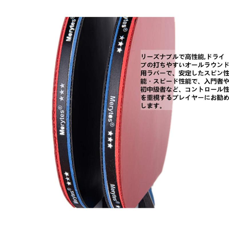 Merytes ポータブル 卓球 ラケット ポータブル 卓球セット ラケット2本 ピンポン球...