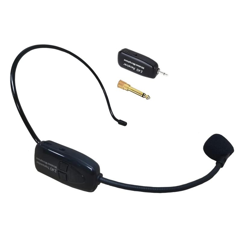 Tmei 2.4G ワイヤレス ヘッドセット マイク ロフォン ステージ ポータブル拡声器 無線 軽量 3.5 mmステレオミニプラグ ブラック (ブラック)自動ペアリング：送信機と受信機は自動的にペアリングされ、わずらわしい操作が不要で、すぐに使用できます.この製品は音声拡大専用で、他のオーディオ機器とのペアリングはできません.セット内の送信機と受信機は周波数が一致しており、確実に接続されます.エコ設計：USBポートから充電でき、電池交換の必要がなく、環境に優しい設計.繰り返し使用できるためコスト削減にも貢献します.軽量＆フィット感：耳掛け型ワイヤレスマイクで軽量、ジャストフィットで頭部にしっかり固定できます.ヘッドバンド付きで、長時間使用しても快適.両手が自由に使えるため、動きながらも便利に使えます.同時充電可能：送信機と受信機は、同時にUSB充電ケーブルで充電可能.便利で効率的な充電が可能です.多目的用途：ツアーガイド、講演会、授業、ライブ、プレゼン、司会など、さまざまなイベントに最適なワイヤレスマイク.