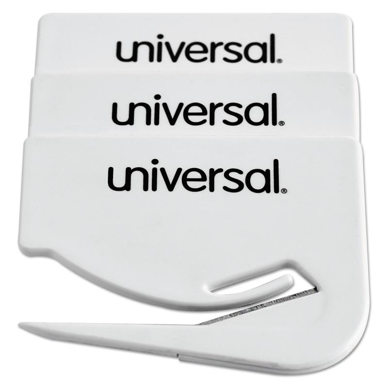 Letter Slitter Hand Letter Opener w/Concealed Blade, 2 1/2", White, 3/Pack (並行輸入品)