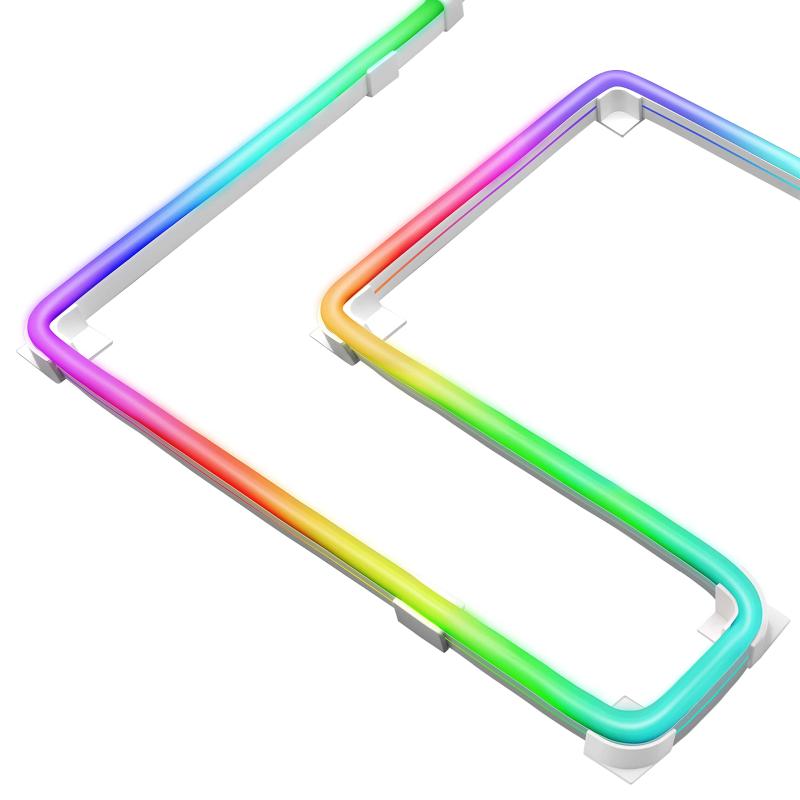 EZDIY-FAB 新しい アドレス指定可能な5V 3PIN RGB LEDストリップ 1m LEDテープライト 滑らかなライトバーと3種類の取り付けクリップ PCコンピューターケース用(Aura Sync、Mystic Light、Polychrome