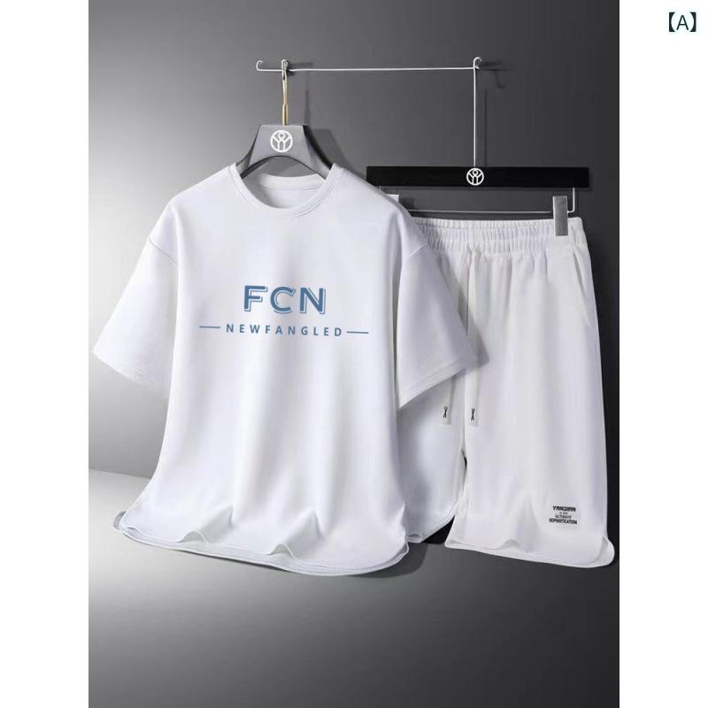 ・スタイル: 運動・厚み: 加绒・パンツ丈: 短パン・上衣スタイル: Tシャツ・袖丈: 短袖・フード: なし・主な素材: ポリエステル100%・使用シーン: カジュアル・カラー展開: ホワイト、グリーン、ブラック、グレー、レッド、ブラウン、アプリコット・サイズ展開: M、L、XL、2XL、3XL