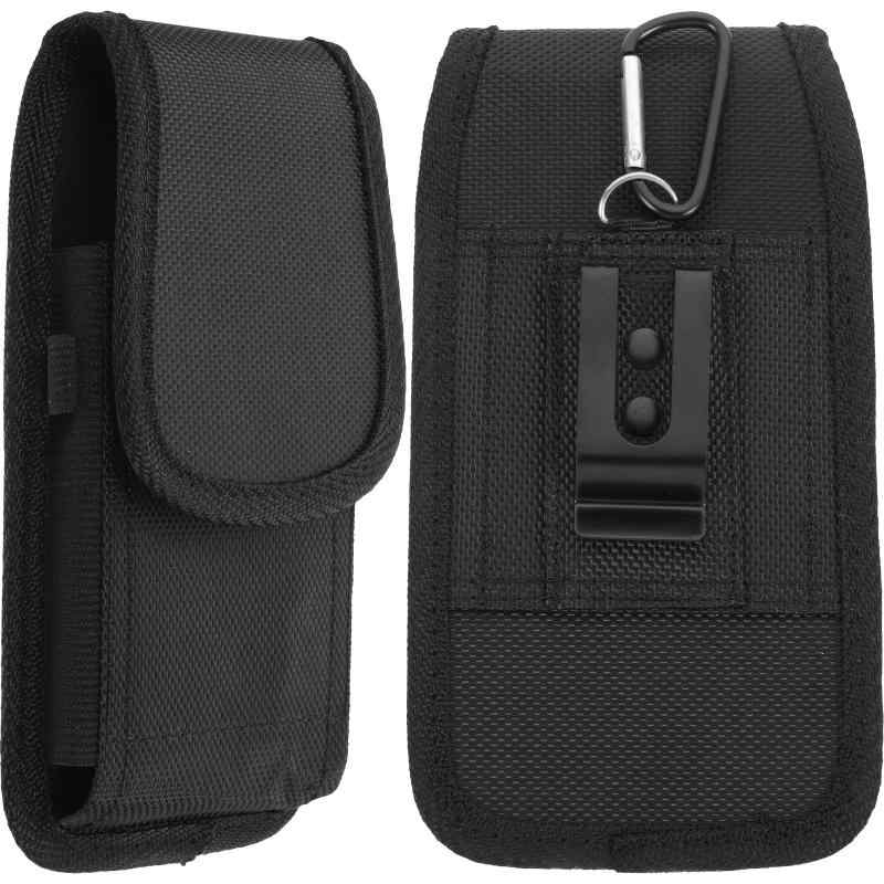 iplusmile Outdoor Cell Phone Belt Bag, Feature Phone Case, Running Pouch, Waterproof Waist Bag, Slim, Stylish, Training, Non-bouncing, Lightweight, Nylon, Hiking, Jogging, Walking, Black