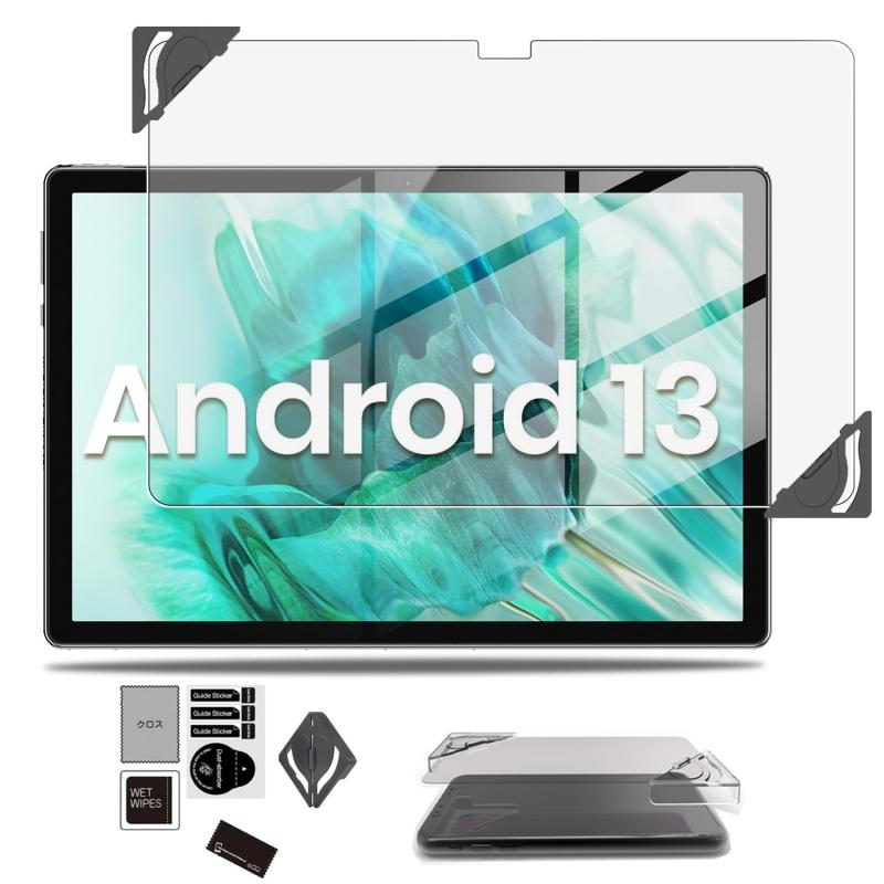 【2023 NEW】 TPZ T10b 用 フィルム 強化ガラスフィルム 【NOUKAJU】 TPZ タブレット 10インチ タブレット ガラスフィルム 液晶保護フィルム 飛散や傷に強いガラス 取り付けフレーム 高透過率 硬度9H【対応機種】TPZ タブレット 10インチ / Jumper EZpad M10seT 用 のデザインでスクリーンを保護します。強化ガラスフィルム×1,取り付けフレーム×1,ウェットコットンワイプ×1,クリーニングクロス×1,塵取りシール×1。【貼り付け簡単】フィルムがキレイに貼れる専用ガイドフレーム付です。機器本体にガイドフレームを取り付けることで、ガラスフィルムを置くだけで簡単に位置決めができます。 ウェットコットンワイプ ホコリ除却シールが付属しています　初心者でも完璧にこなせるため、失敗を心配せずに貼り付けられます【見た目はそのまましっかり保護】超薄型ガラス（0.33mm）が使用されているため、スクリーンの感度が高く、直接触れたときと同様の操作感を実現しています。かつフィルム表面に高耐久撥油コーティングが施されたことで、指紋や汚れが付きにくくになりますし、画面の精細さも損ないません。【飛散や傷に強いガラス】プレミアム強化ガラスを採用しているため、落としたりぶつけたりした場合のガラスの飛散が抑えられます。 さらに、9H硬度（耐傷性の最高基準）を実現するコーティングを施しながらも、表面をなめらかに仕上げています。【品質】お商品が一つずつ全品検査してから出荷しますが。各製品を製造するために最善を尽くし、製品の品質向上に努めます。製品に問題がある場合は、直接お問い合わせください。お問い合わせ内容に応じて、商品交換、、また無料対応を致します。