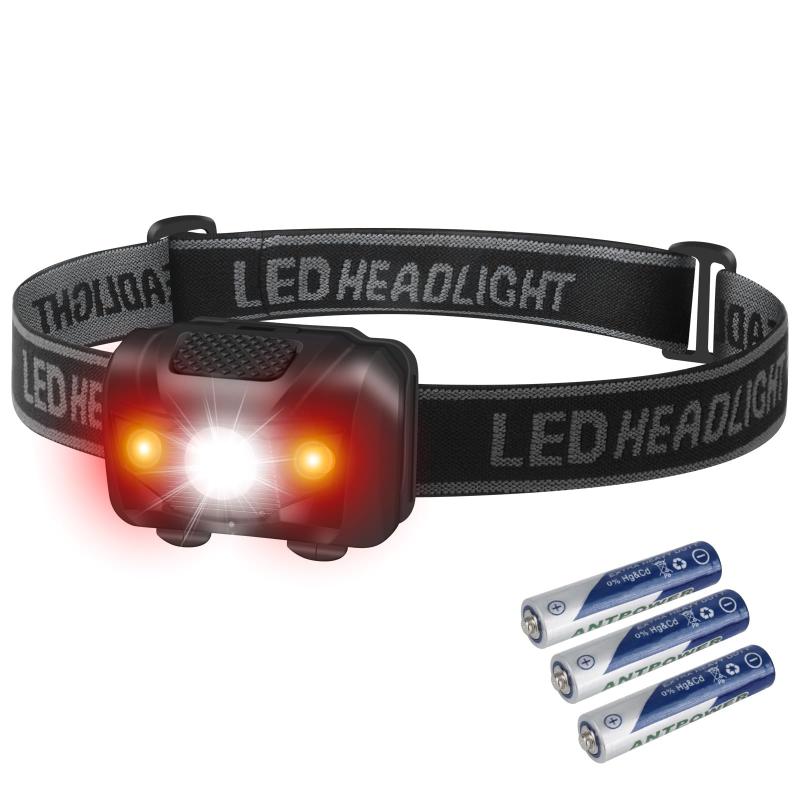 DAI NING LED ヘッドライト AAA 電池式 高輝度 ヘッドランプ 超軽量4つ点灯モード ...