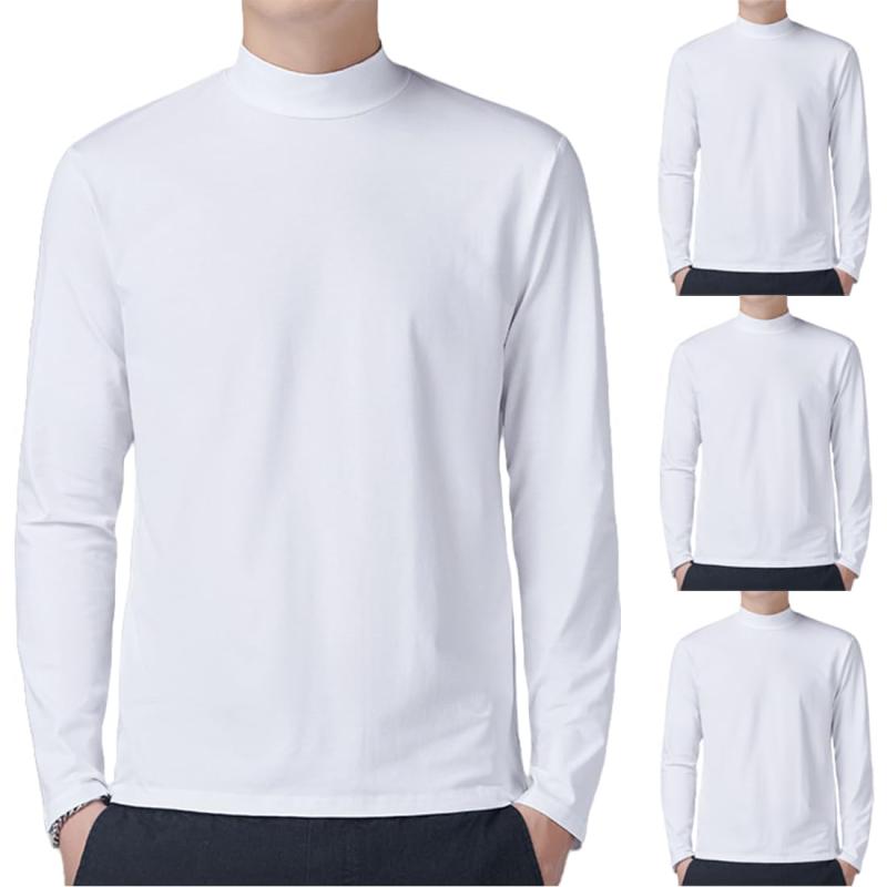 [AYISTELU] タートルネック 長袖Tシャツ インナー 3枚組 ロンT 綿100% 肉厚生地 暖かい メンズ tシャツ 大きい サイズ 速乾 肌着 服ハイネック 秋 冬 春 astershop-10395309 アスターショップ サンプル画像2