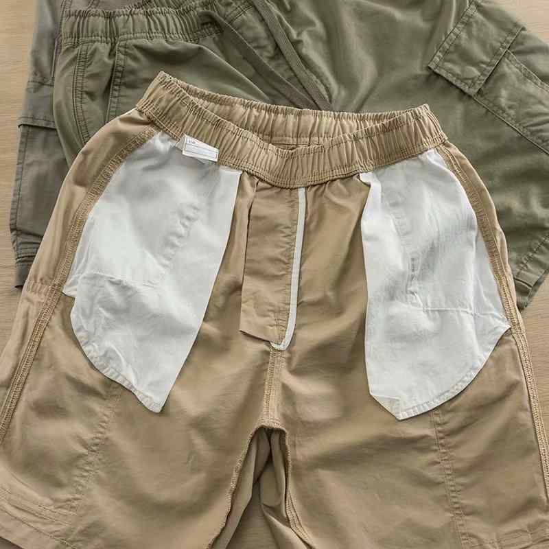 ショートパンツ メンズ 工装風 ミリタリー カーゴポケット 綿素材 微弾力 中腰 直...