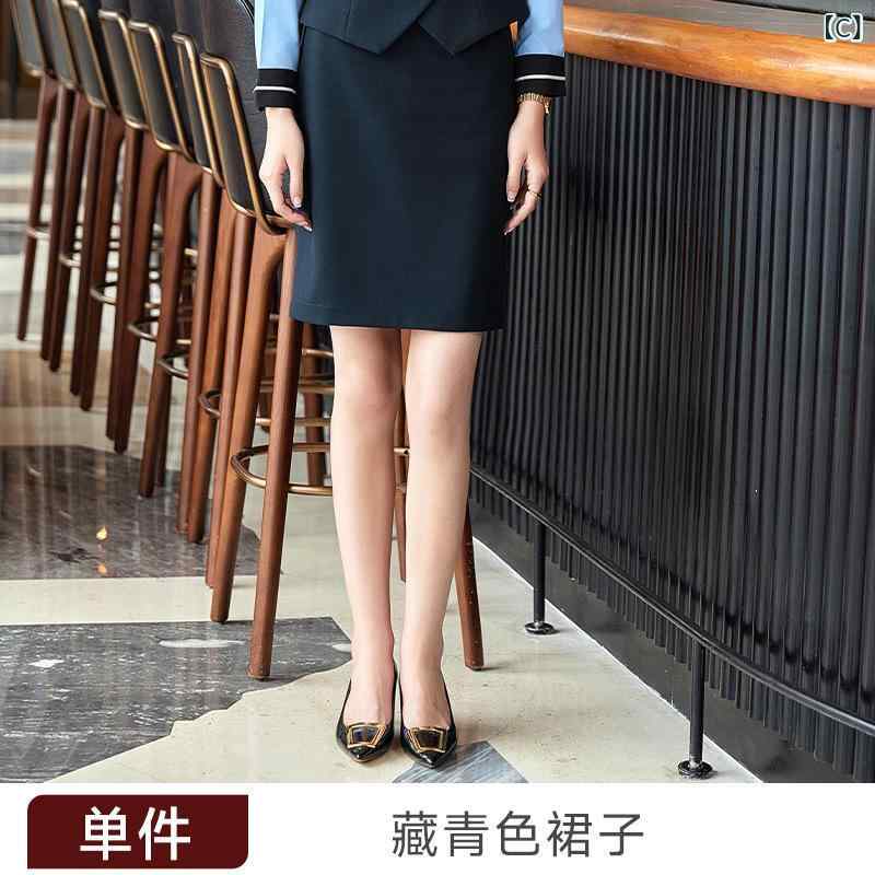 コート レディース グレー 4着セット アウター 職業 ホテル 受付 カスタマーサービス 事務服 仕事用 秋冬 astershop-10588471 アスターショップ サンプル画像3