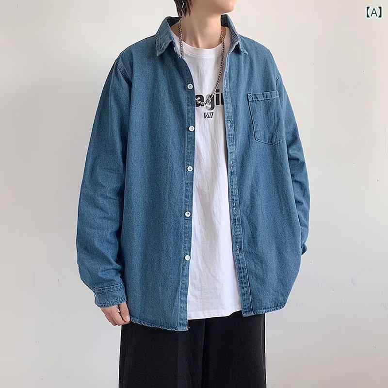 ・カテゴリ: ジャケット・スタイル: 青春流行・首元: 翻領・版型: ワイドシルエット・厚み: 薄手・柄: 無地・素材: デニム・主素材: ウサギ毛・裏地: ポリエステル100%・シーン: カジュアル・詳細: ポケット飾り・裾デザイン: ストレート・加工: ウォッシュ・身丈: 普通丈(50cm＜身丈≤65cm)・ポケット: サイドポケット・着用方法: アウター・袖丈: 長袖・袖型: スタンダード・カラー展開: ダークブルー,ライトブルー・サイズ展開: M,L,XL,2XL,3XL