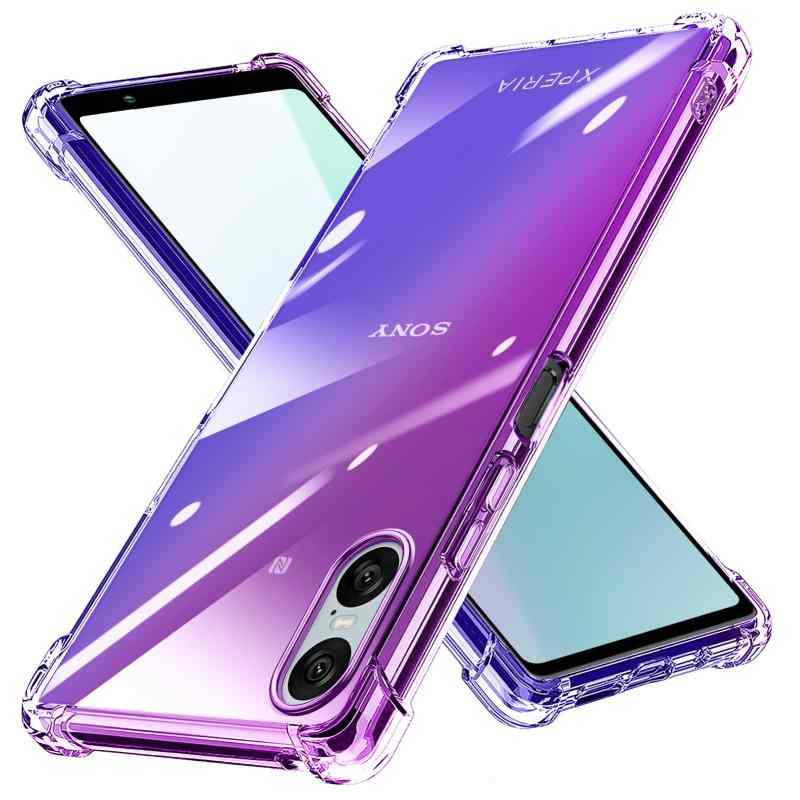 TLOMPLO 対応 Xperia 10 VI ケース クリア 耐衝撃 SO-52E SOG14 透明 シリコン カバー TPU 薄型