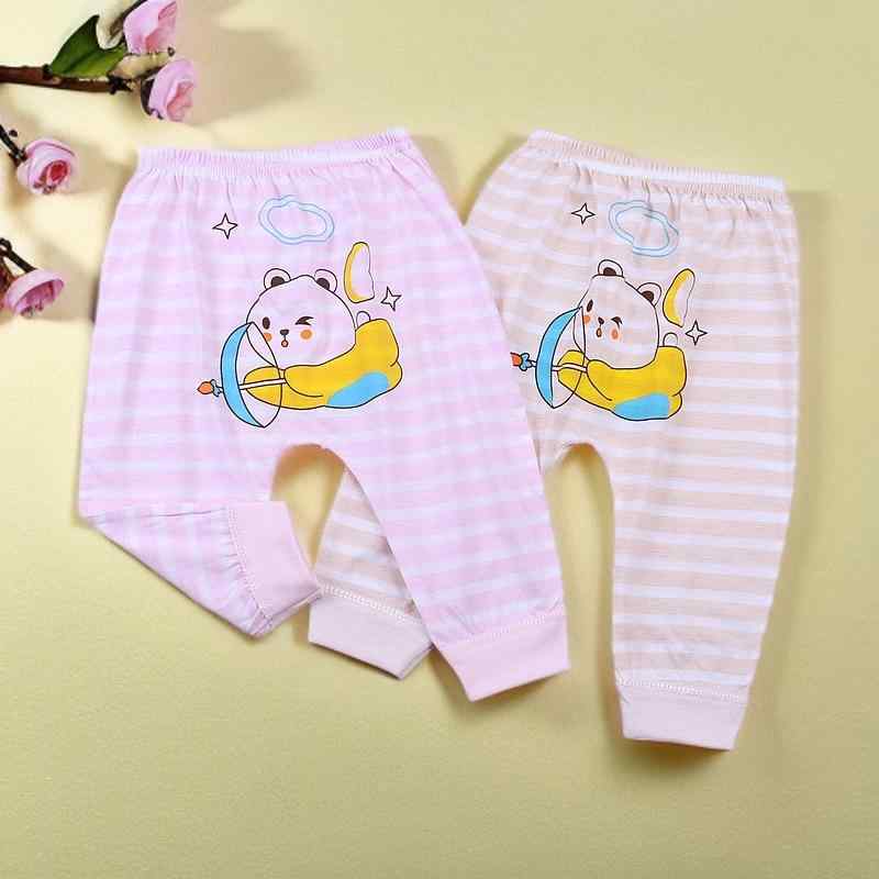 ベビー パンツ 男の子 女の子 春夏 薄手 綿素材 条紋柄 長ズボン 柔らかい カラフル 日常使い 伸縮性 安全 A級 45-100cm