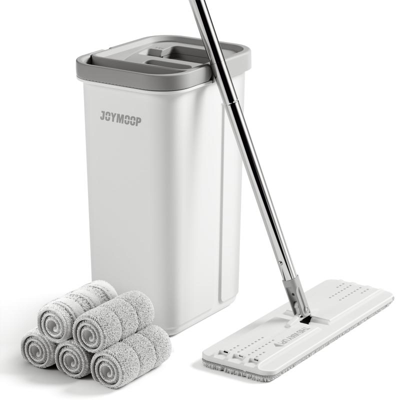 JOYMOOP モップとバケツセット ハンズフリー フラットモップ 絞り器付き 乾湿両用 フローリング掃除対応 astershop-10515731 アスターショップ サンプル画像3