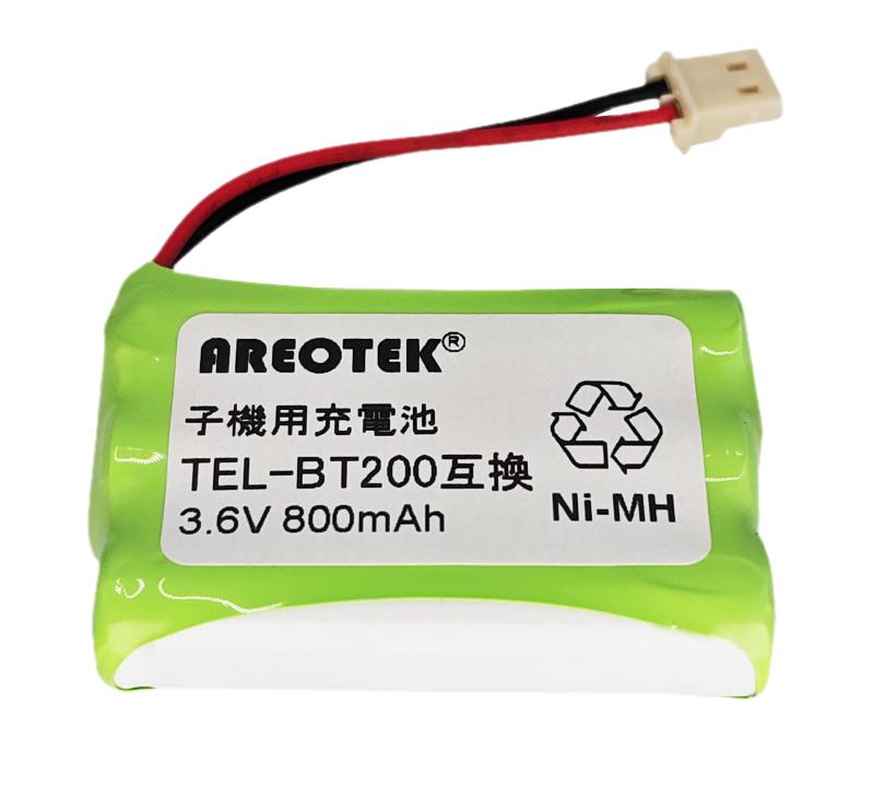 Areotek NTL-200 TEL-BT200 BK-T411 互換 コードレス電話機子機 バッテリー 3.6V 800mAh[互換電池型番] サンヨー対応 TEL-BT200 NTL-200, ELPA対応 TSA-014 TSC-014 TSB-014 THB-014 詳細は商品ページ対応表をご確認ください。純正品と完全互換[確かな互換性] 高品質セルを採用し、純正品と同等の出力・充放電回数を。安全性試験と品質管理を徹底し、純正品に劣らない性能と安全性を実現しています[出荷前検査実施済み] 出荷前に動作・外観検査を実施。品質管理を徹底し、安心してご使用いただけるよう努めています[安心の交換・対応] 初期不良・は「注文履歴→出品者に連絡する」よりご連絡ください。期間内は・交換を承りますので、安心してお買い求めいただけます[商品仕様] 電圧：3.6V 容量：800mAh 純正より200mAh容量アップ , 通話時間UP 本体サイズ: 45x31.5x10.5mm