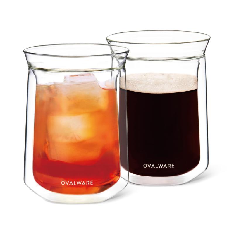 Double Walled Tasting Glass Insulated Borosilicate Glass For Coffee, Tea, Whiskey, Cocktails &amp; All Beverages Minimalistic &