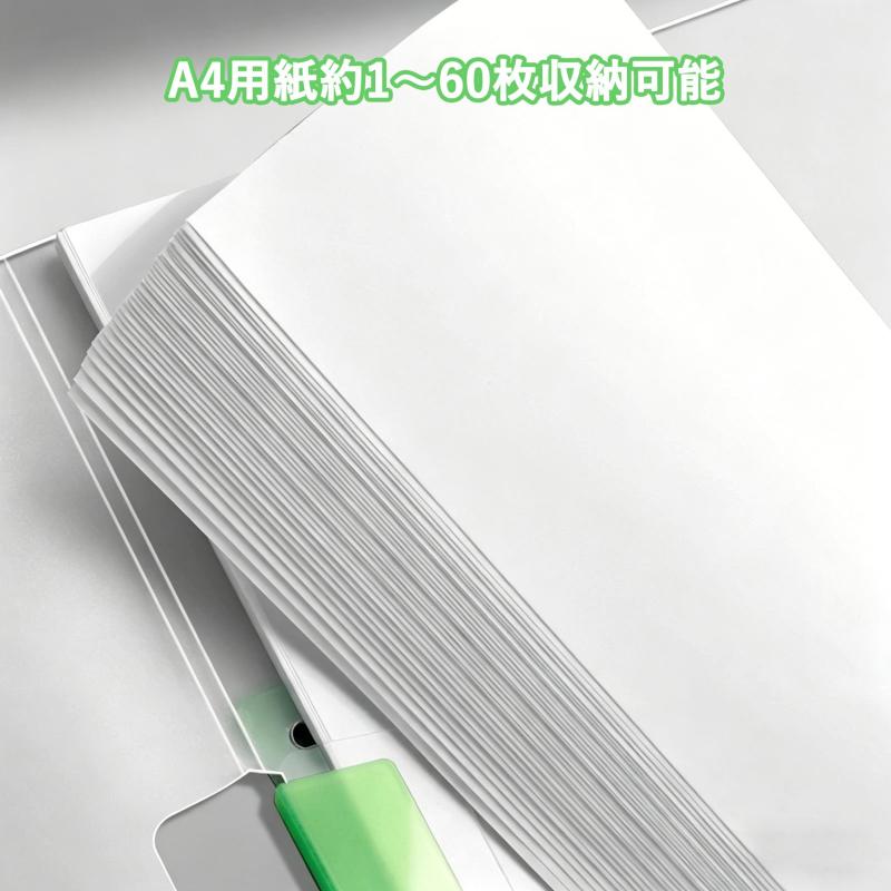 クリアファイル A4対応 回転式とじ具 5個パック 書類整理 収納ケース 最大60枚 プリントファイル ラベルシール付き フォルダー オフィス 学校 家庭 丈夫 軽量 スリム 便利グッズ 整理整頓 プ astershop-10522343 アスターショップ サンプル画像3