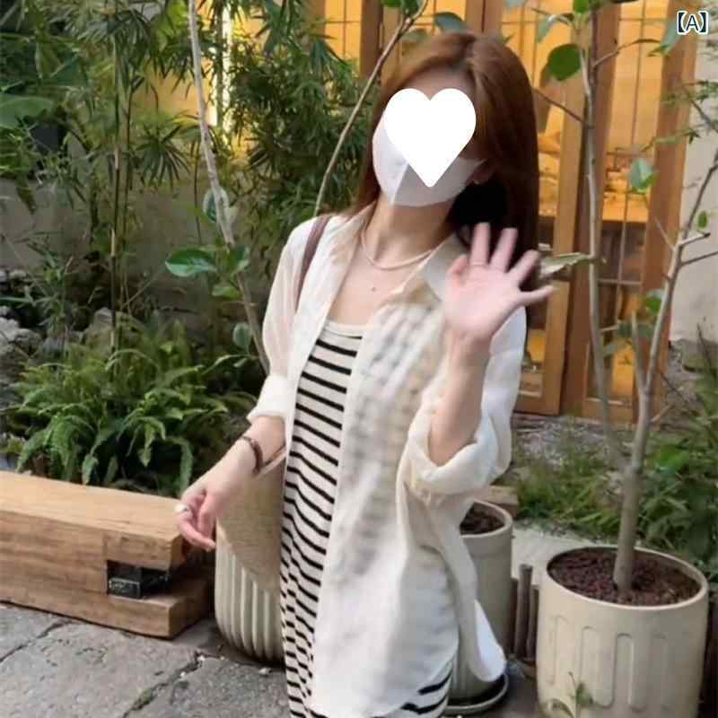 ワンピース レディース 春夏 2点セット アンサンブル ノースリーブ ボーダー柄 ス...