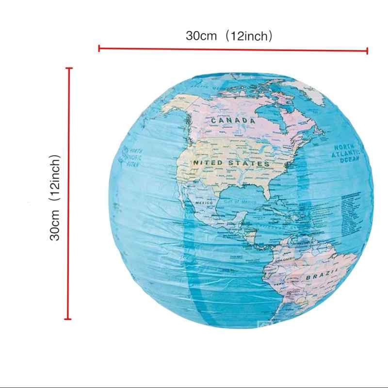 Lanito 紙提灯 世界地図 地球儀提灯 紙ちょうちん 30cm 10個セット 燈籠 和紙提灯 飾り付け ペーパーランタン お盆飾り つり飾り イベント お祭り 新年の装飾 教室装飾 旅行装飾 地理教育 国際 astershop-10538889 アスターショップ サンプル画像2