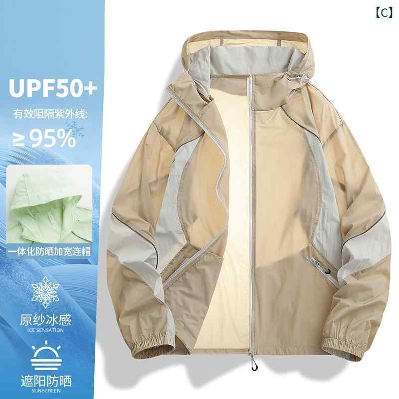 防晒衣 メンズ レディース 春夏 軽量 透気 速乾 UVカット 連帽 風防 ジャケット コート トップス 長袖 撥水 加工 登山 徒歩 キャンプ 釣り サイクリング 旅行 郊外 活動 ユニセックス ユニバーサル 汎用 アウトドア 野外 スポーツ 運動 浅 astershop-10549293 アスターショップ サンプル画像3