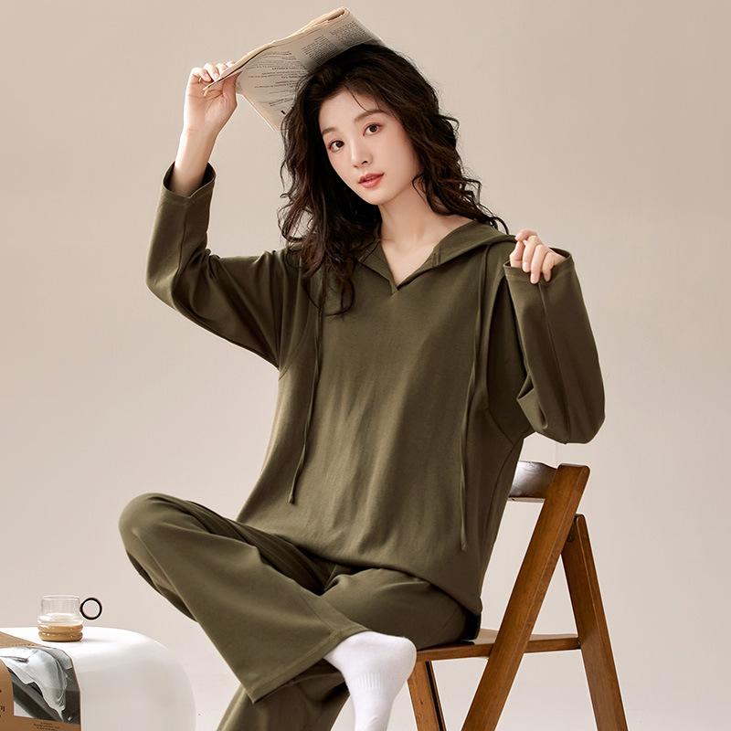 ルームウェア レディース 産褥服 授乳服 長袖 綿 セットアップ 抗菌 大きいサイズ 部屋着 マタニティ 授乳口付 オールシーズン パジャマ 産後ウェア・素材: 綿100%・スタイル: プルオーバー・ネックライン: Vネック・袖丈: 長袖・丈: ロング・テイスト: シンプルカジュアル・袖デザイン: ドロップショルダー・性別: レディース・生地の厚さ: 普通(161-180g/平方メートル)・サイズ展開: M