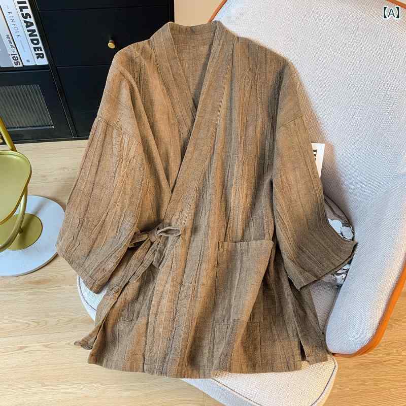 アスターショップのブラウス レディース 改良中華服 綿麻 シャツ 斜襟 ゆったり ナチュラル ヴィンテージ風 和風 リボン紐 無地 体型カバー 普段使い 通勤用 カジュアル トップス オールシーズン｜アングル2